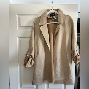 Beige suede-esque blazer